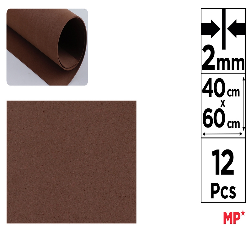 Pianka dekoracyjna EVA 40X60CM brązowa PN563-4 MP
